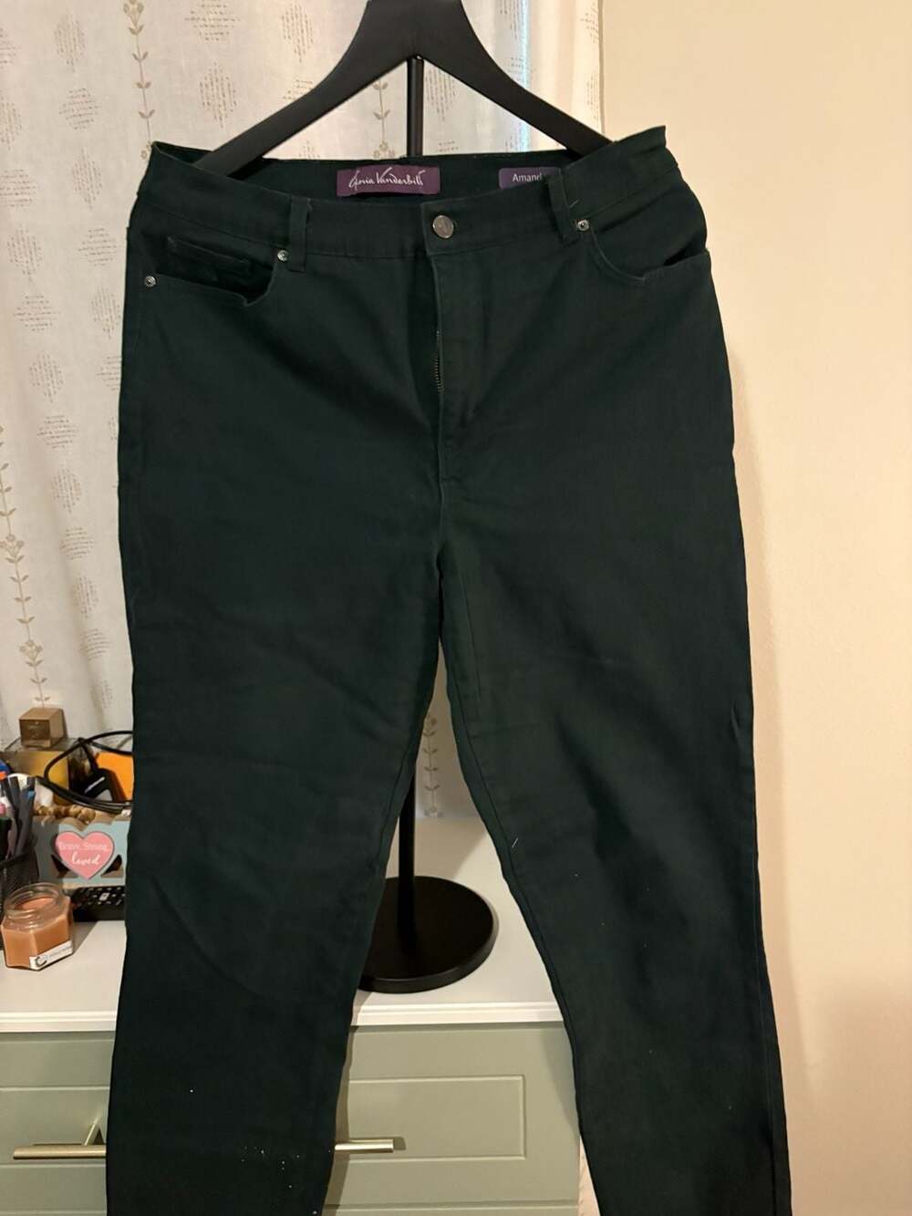 Gloria Vanderbilt Amanda Jeans Size 10 Dark Green